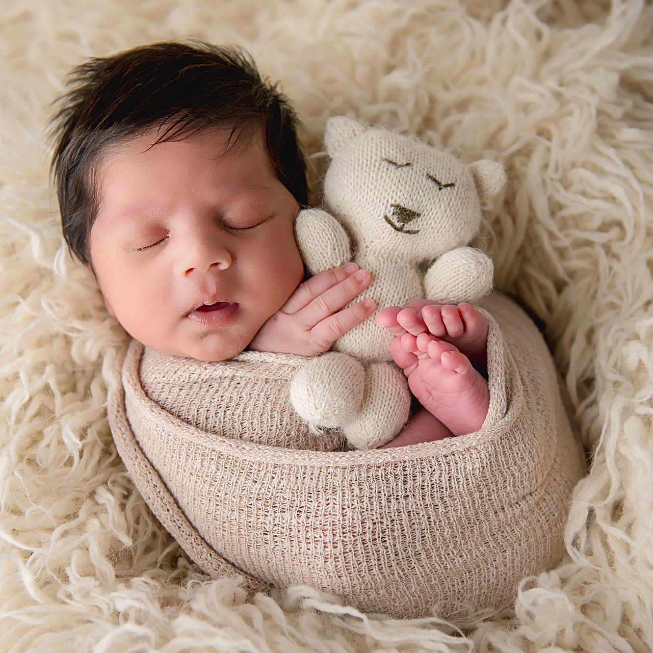 Elijah is registered to the contest to win money with this photo: adorable, baby, child, closeup, cozy, cream_color, cute, fuzzy_background, hand, infant, knitted_blanket, newborn, peaceful, portrait, resting, sleeping, soft_texture, teddy_bear, tiny_feet, wrapped