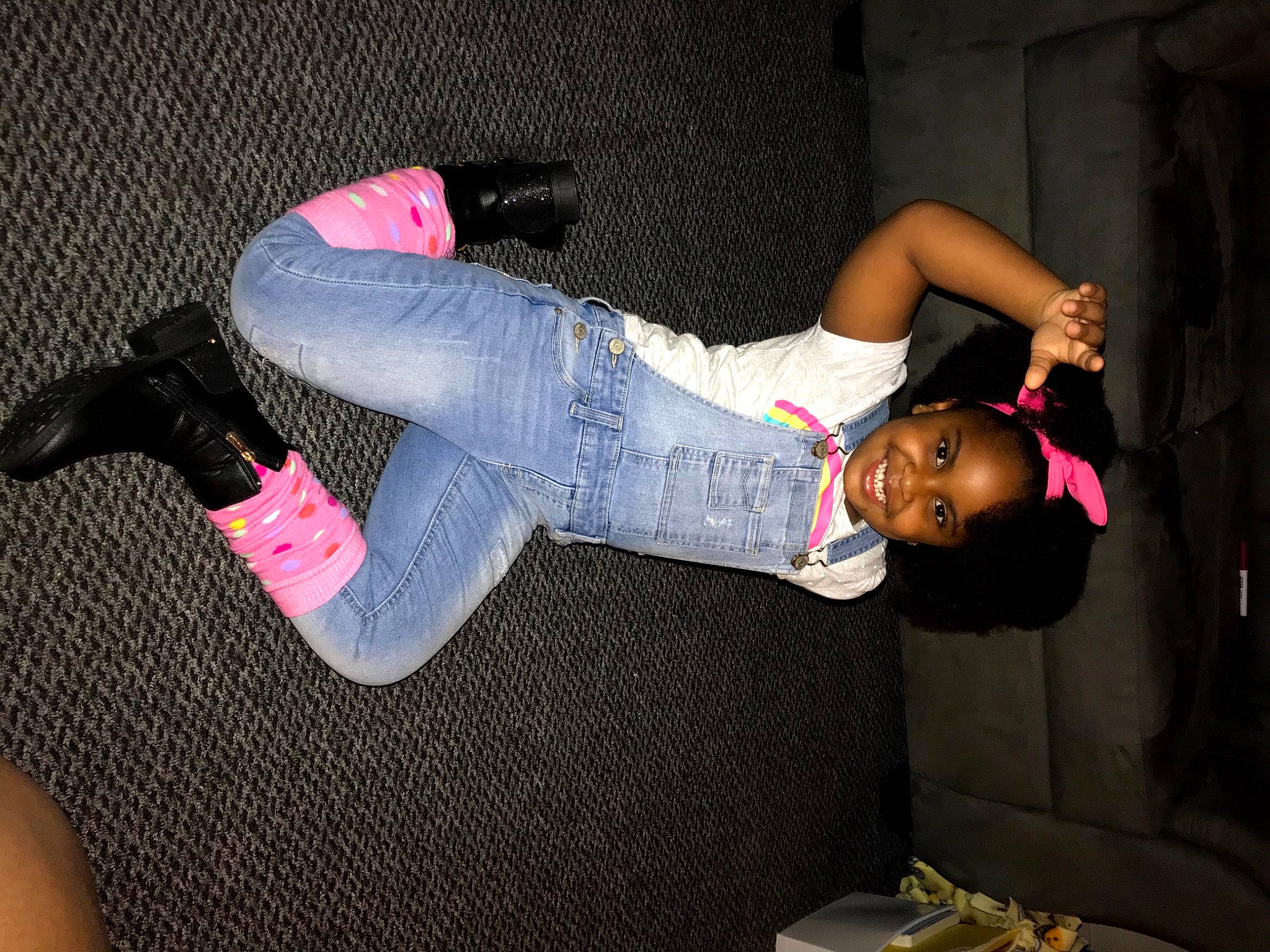 Liyah is registered to the contest to win money with this photo: ankle, boot, denim, elbow, human, human_leg, jeans, joint, joy, mouth, nail, outdoor_shoe, person, pink, shoe, sock, thigh, trunk, walking_shoe