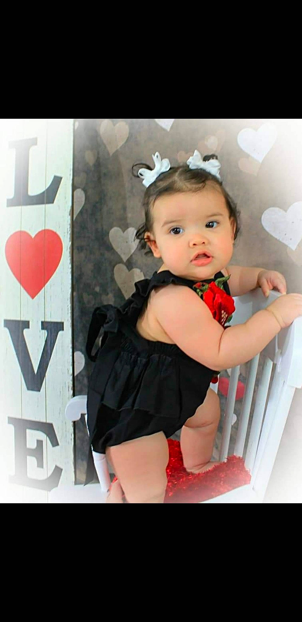Colette joined the competition — help win amazing prizes! arm, baby, cheek, child, child_model, clothing, leg, person, toddler