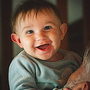 Elyas participe au concours pour gagner de l'argent avec cette photo : baby, child, smiling, happy, face, hand, adult, hug, love, portrait, indoor, clothing, cute, person, expression, infant, skin, head, eyes, closeup
