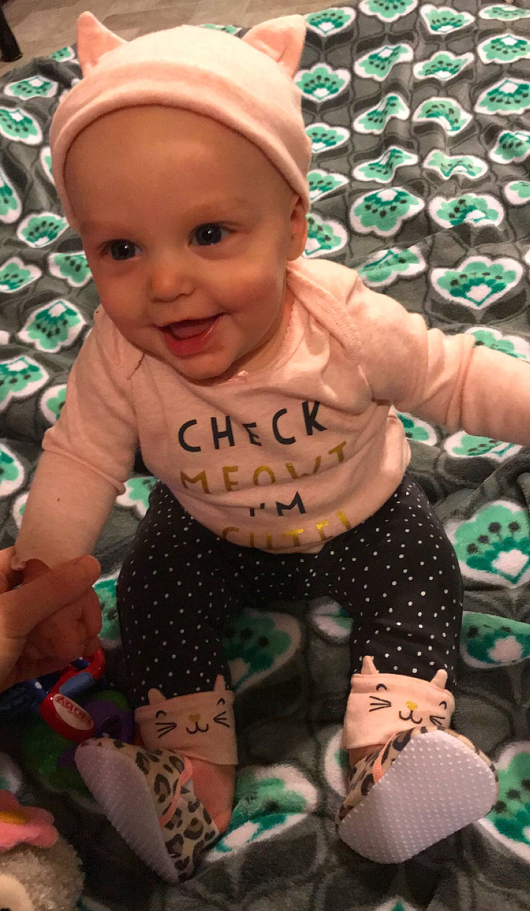 Dana joined the competition — help win amazing prizes! baby, baby_products, baby_toddler_clothing, cheek, child, fawn, joy, pattern, person, sleeve, toddler