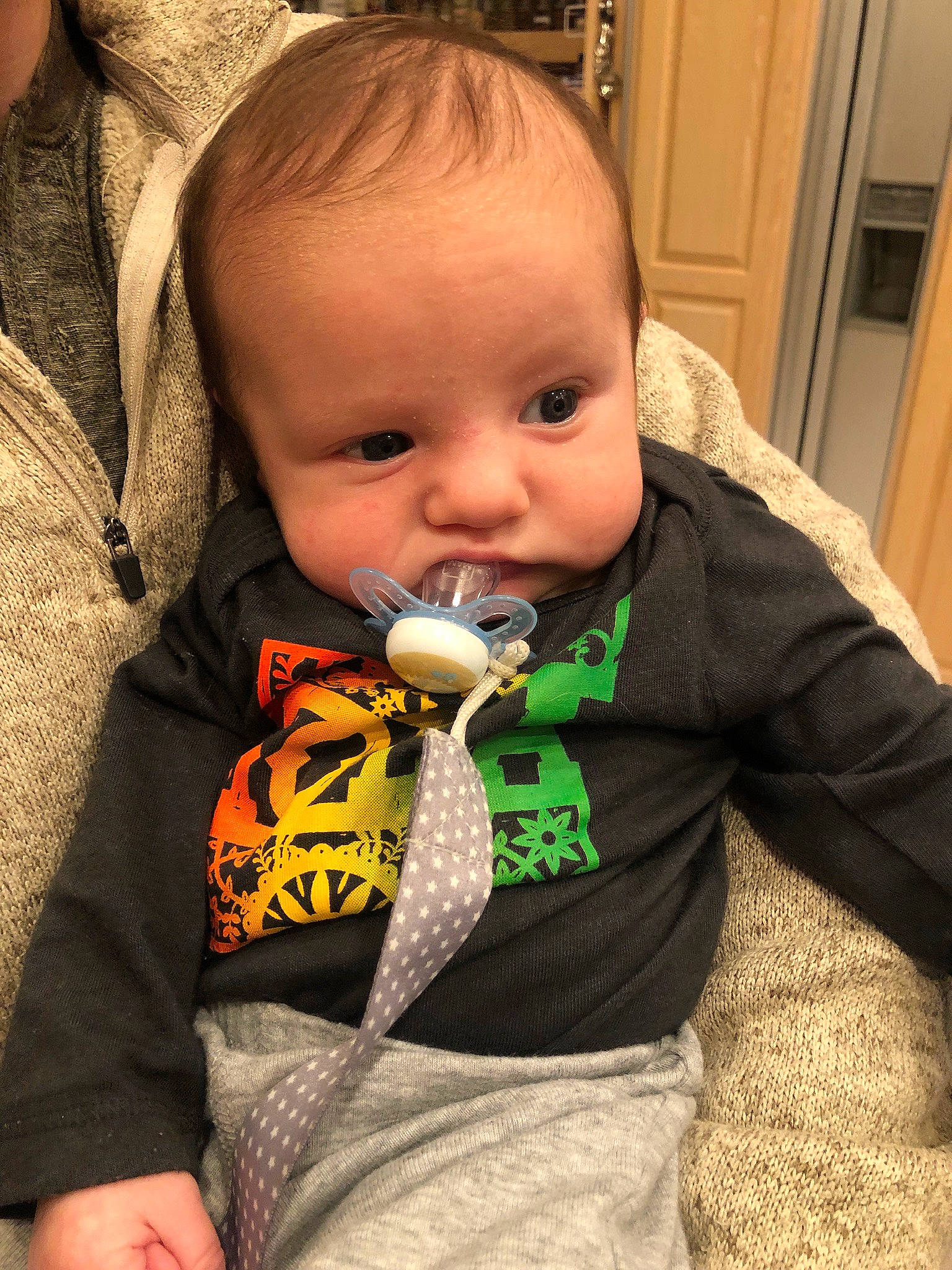 Landon joined the competition — help win amazing prizes! baby, baby_toddler_clothing, brown, cheek, chin, door, ear, eyebrow, eyelash, face, head, iris, lip, mouth, neck, nose, outerwear, person, skin, sleeve