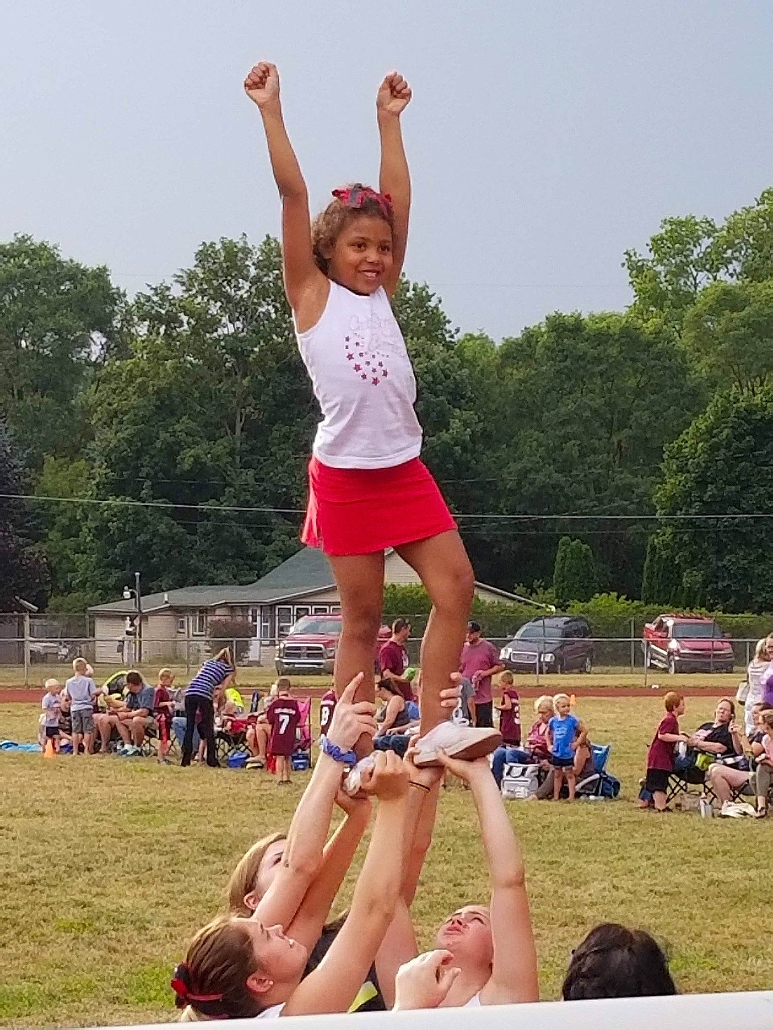 Rabeka joined the competition — help win amazing prizes! barechested, barefoot, crowd, fun, joy, jumping, leisure, muscle, person, sports, style, summer