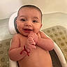 Luka joined the competition — help win amazing prizes! baby, bare_chest, bath_mat, bathroom, bathtub, child, eyes, face, hands, happy, indoor, infant, lying_down, photography, portrait, short_hair, sitting, smiling, tub, water