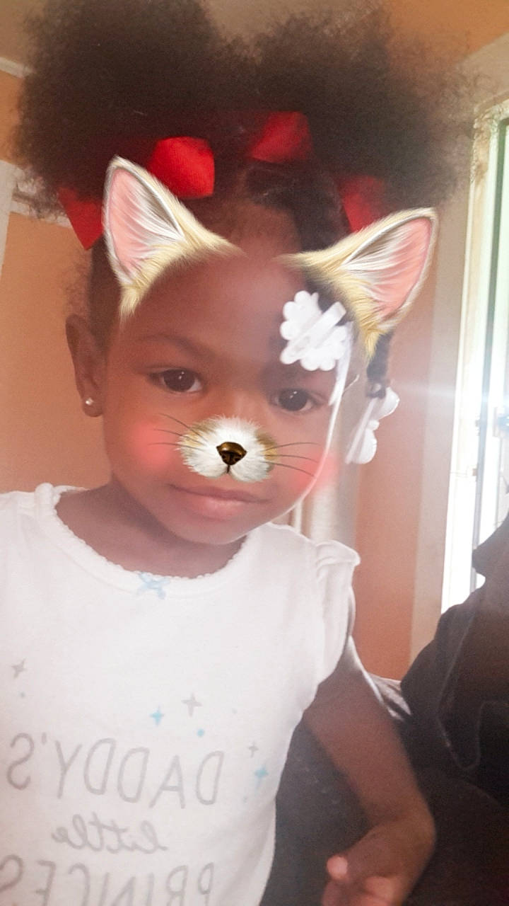 Jaleah is registered to the contest to win money with this photo: cool, ear, fawn, fur, head, nose, organ, person, selfie, snout, whiskers