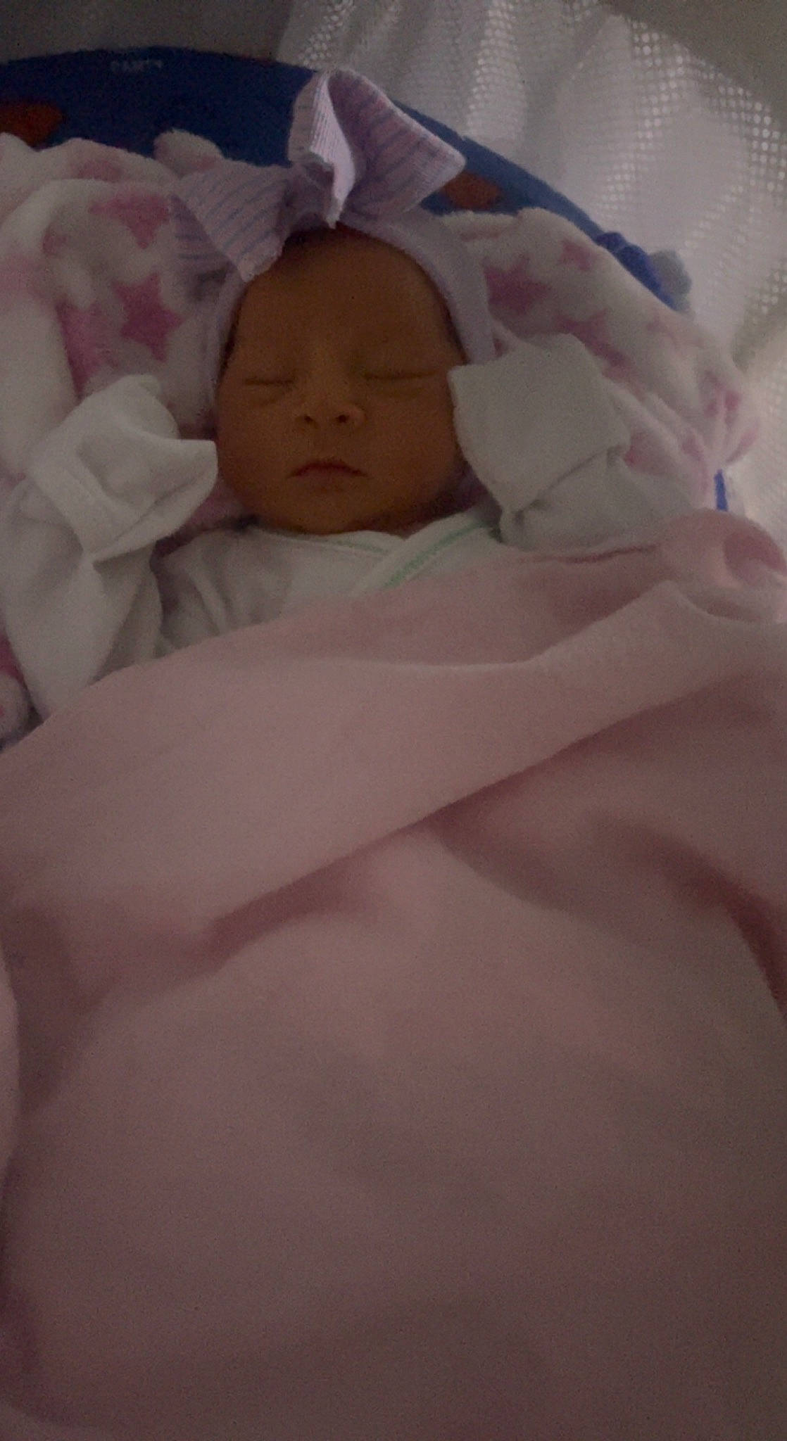 Elianna joined the competition — help win amazing prizes! baby, baby_products, baby_safety, baby_sleeping, bedding, bedtime, blanket, child, childbirth, comfort, face, hat, hospital, linens, nap, person, room, skin, sleep, thumb