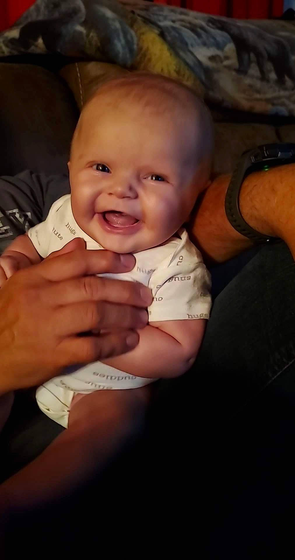 Brianna joined the competition — help win amazing prizes! arm, baby, baby_toddler_clothing, cheek, chin, comfort, elbow, eyebrow, finger, flash_photography, gesture, hand, happy, human_body, iris, lip, person, skin, smile, thumb