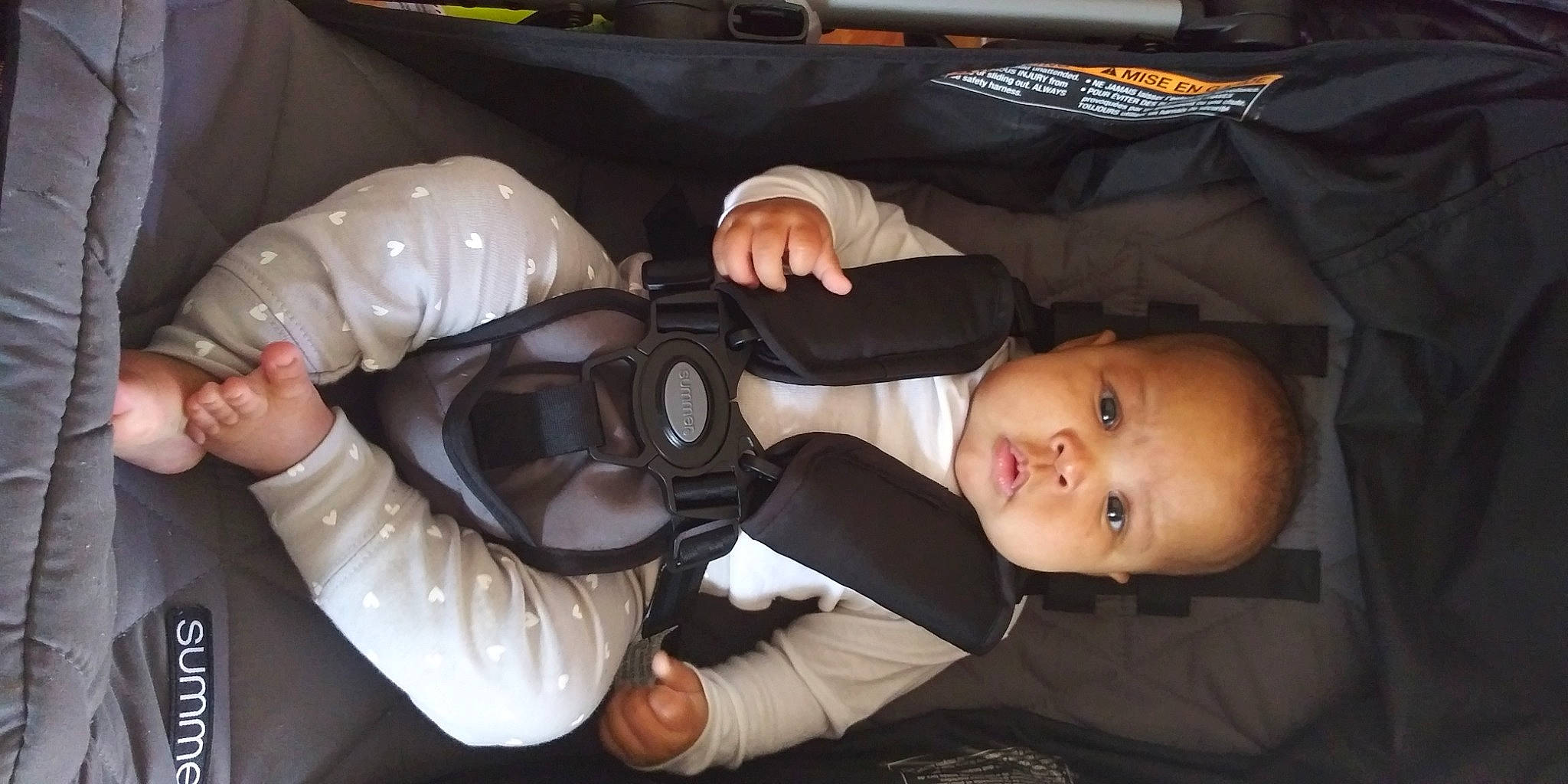 Aminah is registered to the contest to win money with this photo: baby, child, mouth, person, personal_protective_equipment, toddler