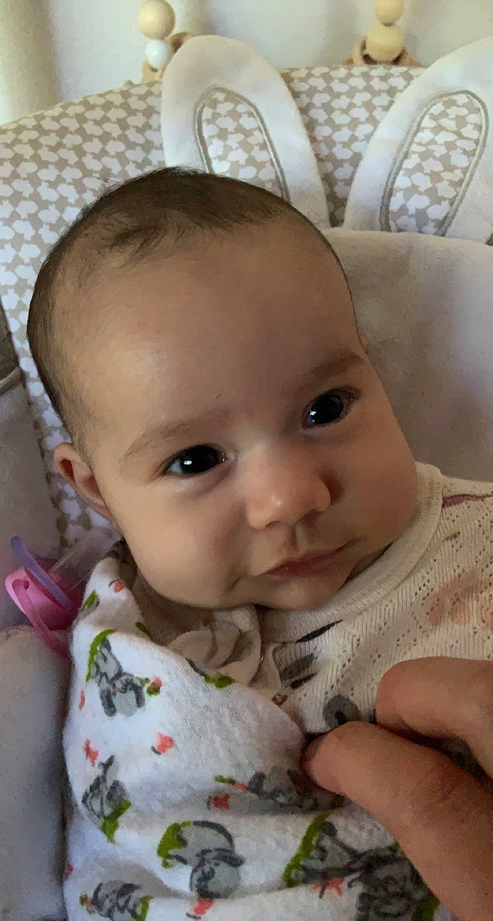 Azalea is registered to the contest to win money with this photo: baby, baby_toddler_clothing, cheek, chin, ear, eye, eyebrow, eyelash, face, gesture, head, iris, lip, mouth, neck, nose, person, skin, sleeve, smile