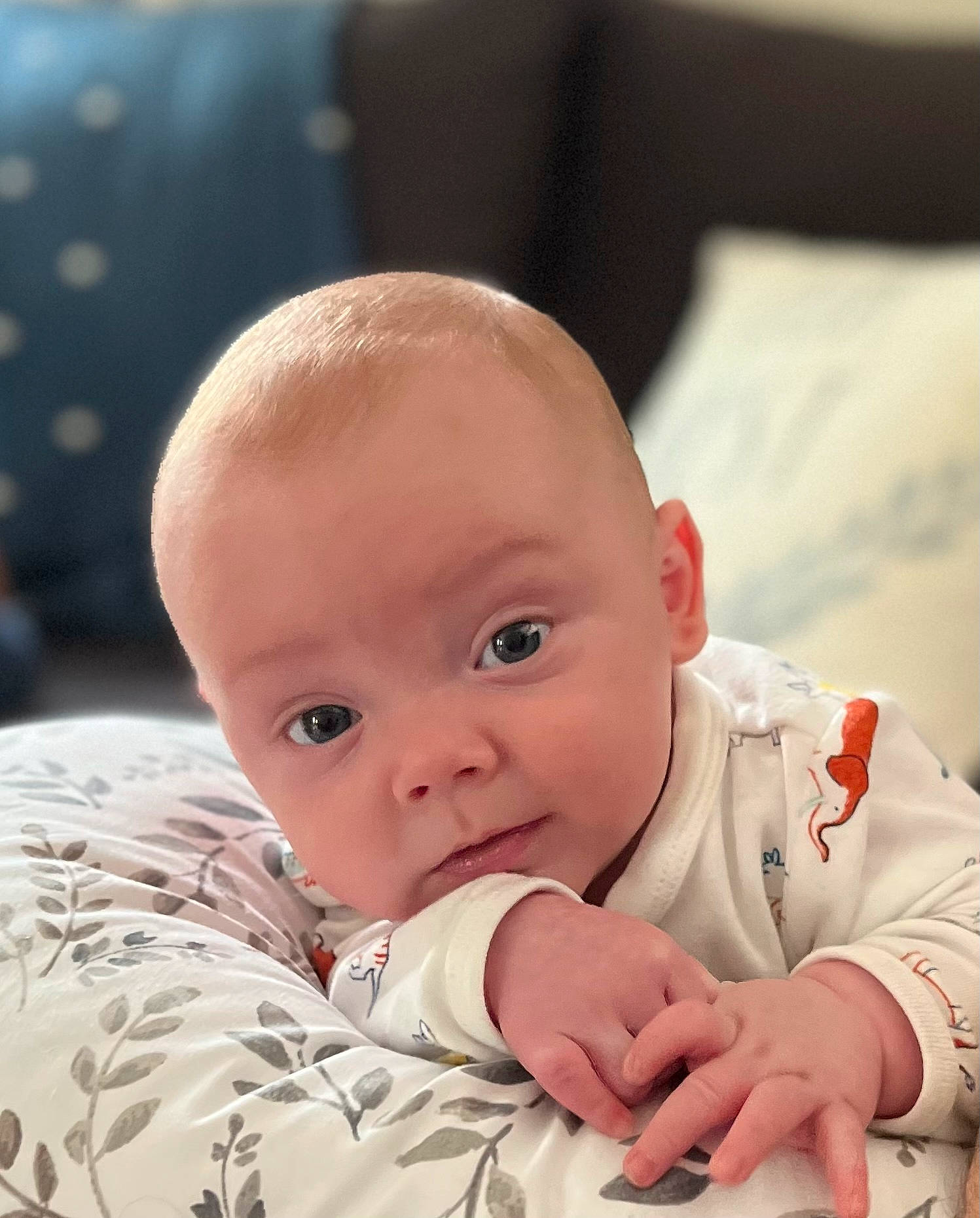 Ezekiel joined the competition — help win amazing prizes! arm, baby, baby_toddler_clothing, cheek, chin, comfort, eye, eyebrow, face, facial_expression, hand, human, human_body, iris, lip, mouth, nose, person, product, skin
