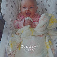 Conníe-Róse joined the competition — help win amazing prizes! baby, bed, bedroom, blanket, cradle, crib, cushion, face, furniture, head, homedecor, indoors, infantbed, linen, newborn, person, photography, portrait, quilt, sleeping