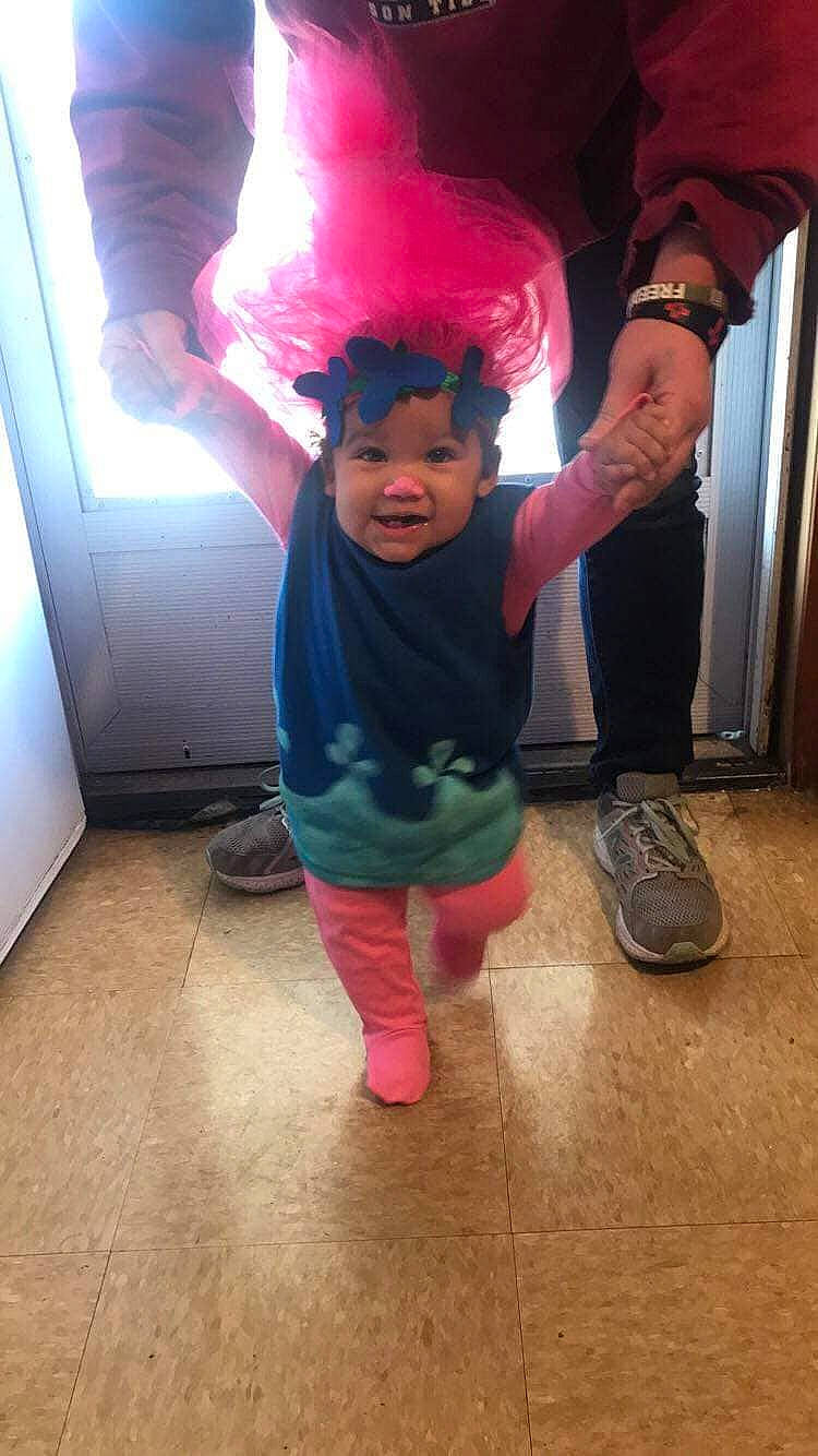 Kaiya joined the competition — help win amazing prizes! child, costume, floor, flooring, fun, leg, person, play, toddler