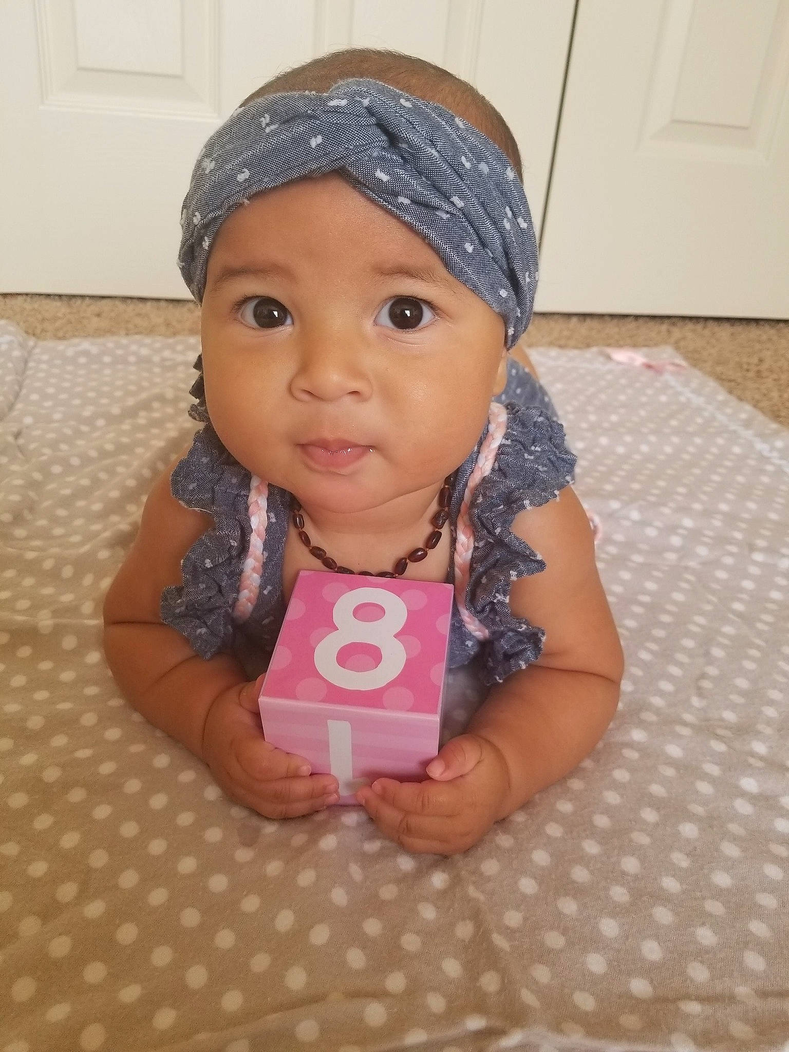 Mila Rose joined the competition — help win amazing prizes! beanie, bonnet, cap, cheek, child, day, face, forehead, girl, hair_accessory, head, headgear, infant, lip, person, product, skin, toddler