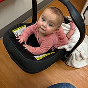 Mackenzie joined the competition — help win amazing prizes! baby, bodypart, clothing, crib, cushion, face, finger, furniture, hand, hardwood, head, homedecor, infantbed, jeans, pants, person, photography, portrait, transportation, wood