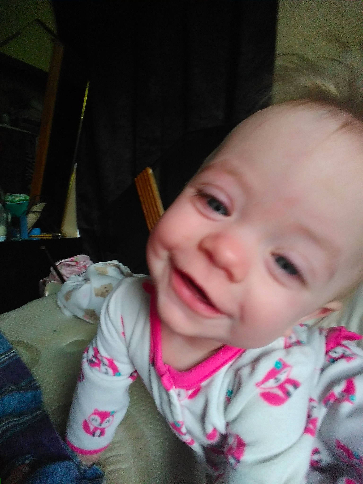 Aubrey Lynn is registered to the contest to win money with this photo: baby, beauty, cheek, child, chin, ear, electronic_device, eye, face, facial_expression, finger, forehead, head, iris, lip, mouth, nose, person, skin, smile