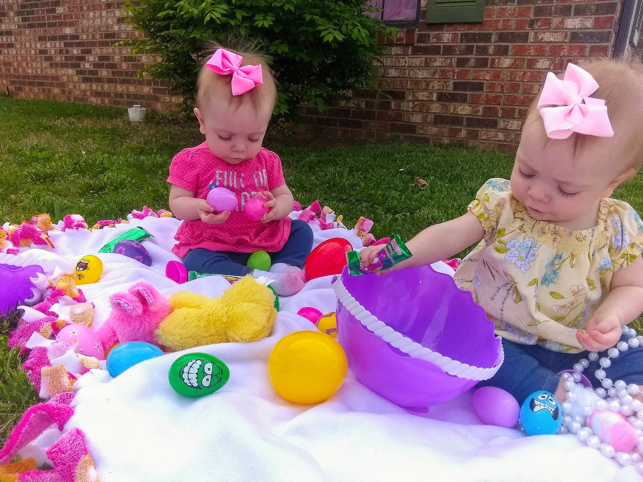 Aspen And Aubrey joined the competition — help win amazing prizes! birthday, child, easter, event, food, fun, holiday, party, person, pink, play, toddler