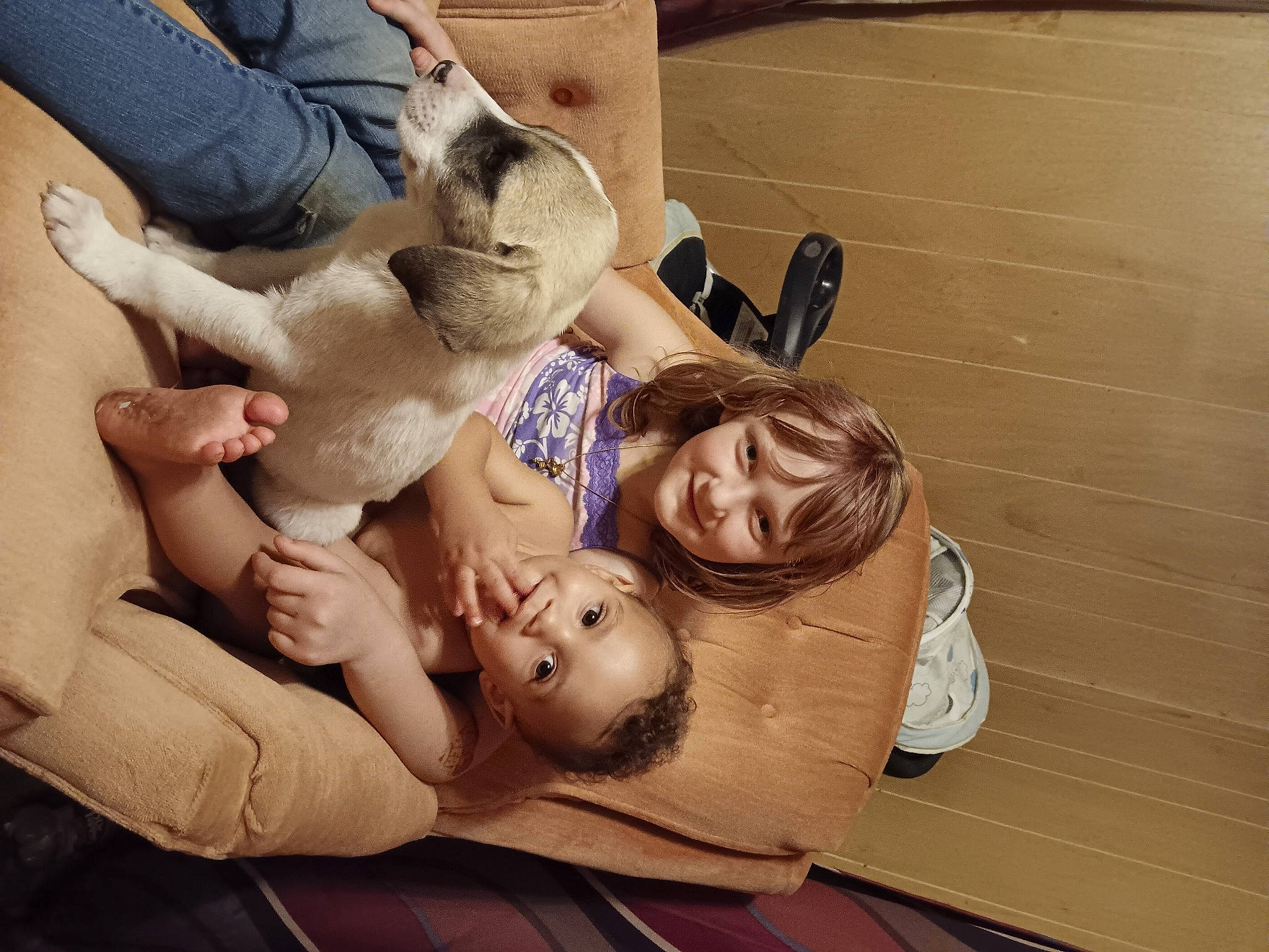 Isabella joined the competition — help win amazing prizes! abdomen, blond, child, comfort, dress, fawn, flooring, fun, gesture, happy, human_leg, joy, knee, lap, leg, person, sitting, smile, thigh, tree