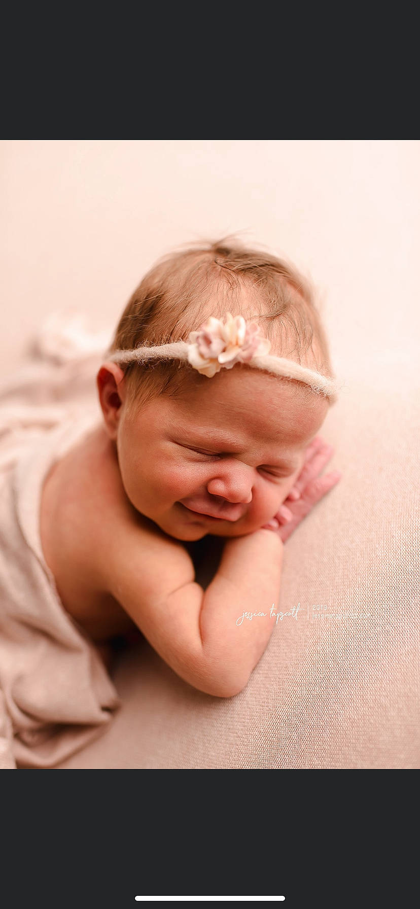 Jessa joined the competition — help win amazing prizes! baby, cheek, child, close_up, ear, face, facial_expression, forehead, hair_accessory, head, headband, headgear, headpiece, headwear, mouth, nose, person, photograph, photography, pink