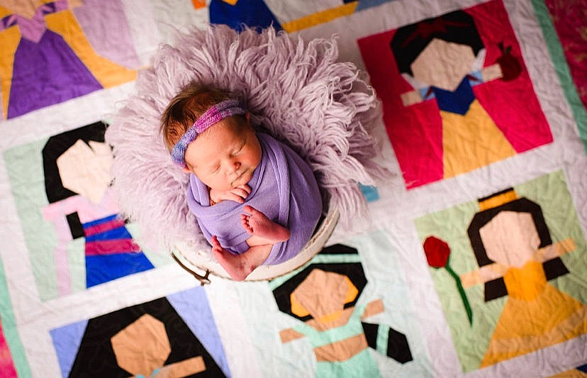 Jessa joined the competition — help win amazing prizes! art, bedtime, child, collage, linens, person, photography, quilt, room, textile, toddler