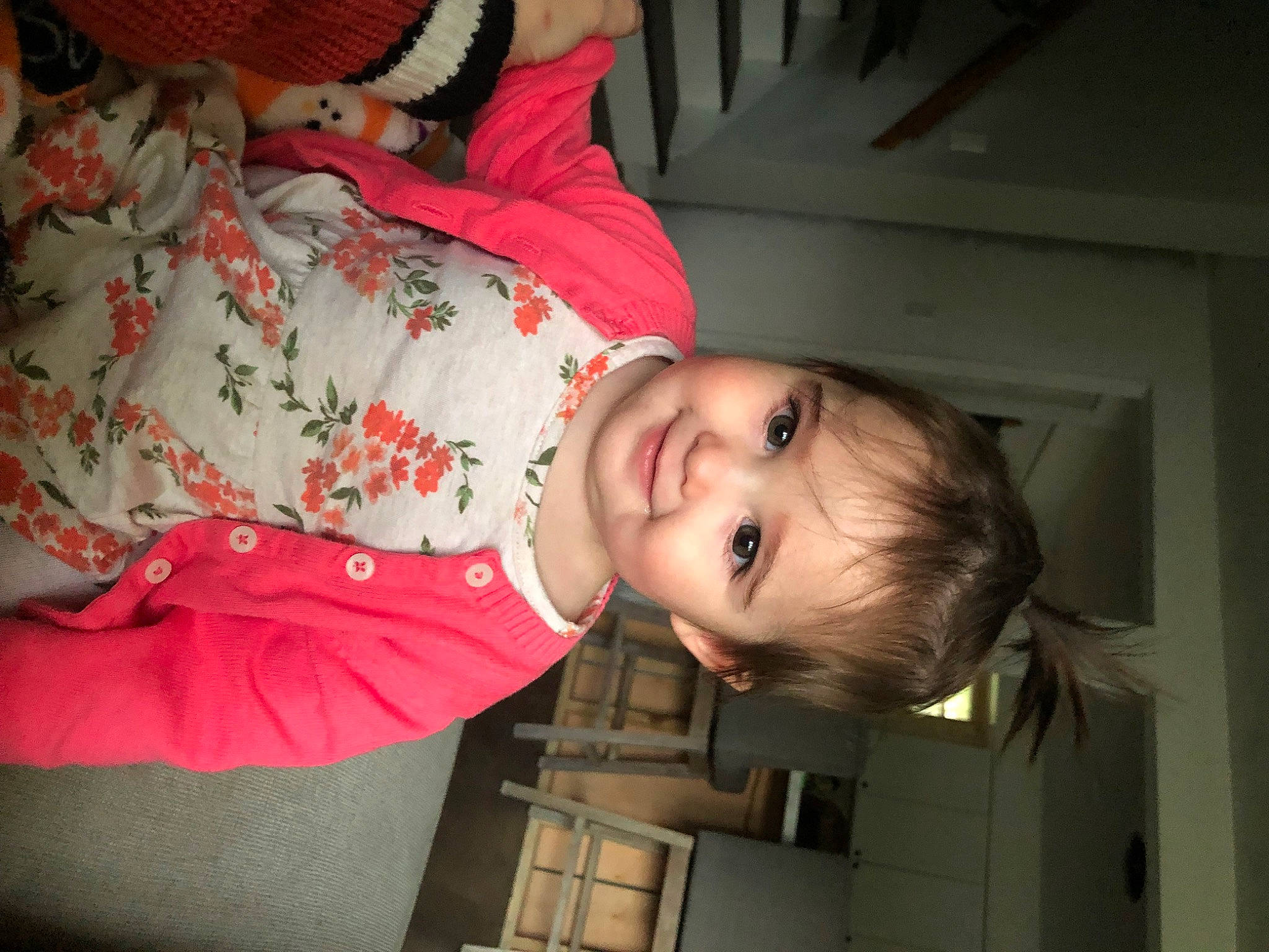 Scout is registered to the contest to win money with this photo: baby, baby_products, baby_toddler_clothing, cheek, child, flash_photography, fun, happy, hat, joy, lip, mouth, nose, organ, pattern, person, portrait_photography, sitting, skin, sleeve