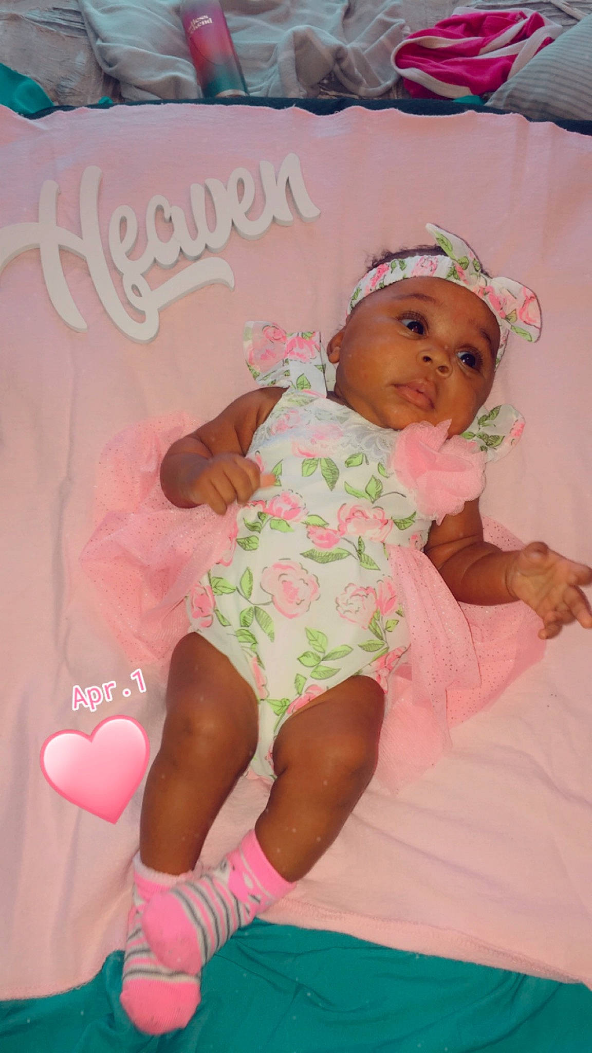 Heaven is registered to the contest to win money with this photo: baby, baby_toddler_clothing, beauty, child, comfort, eye, finger, fun, happy, hat, headwear, human_leg, magenta, pattern, peach, person, pink, skin, sleeve, sock