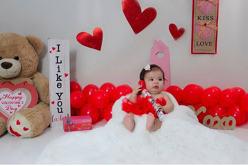 Kianna joined the competition — help win amazing prizes! baby_toys, carmine, child, comfort, design, event, font, happy, holiday, organ, party_supply, person, product, red, room, stuffed_toy, teddy_bear, textile, toddler, toy