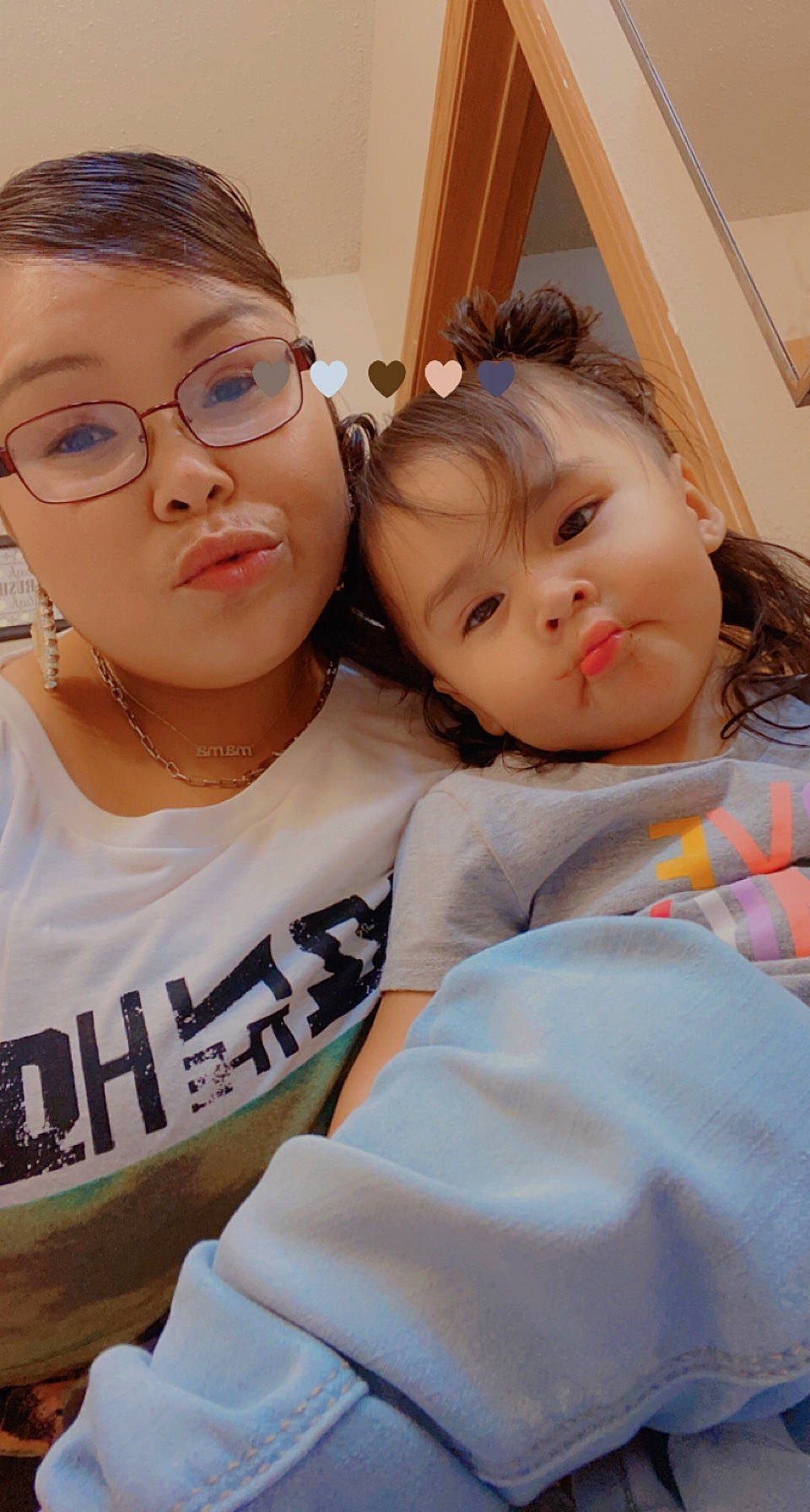 Shirlaura joined the competition — help win amazing prizes! baby, cheek, child, chin, eyelash, eyewear, facial_expression, fun, gesture, glasses, happy, human, lip, nose, person, selfie, sitting, skin, t_shirt, toddler