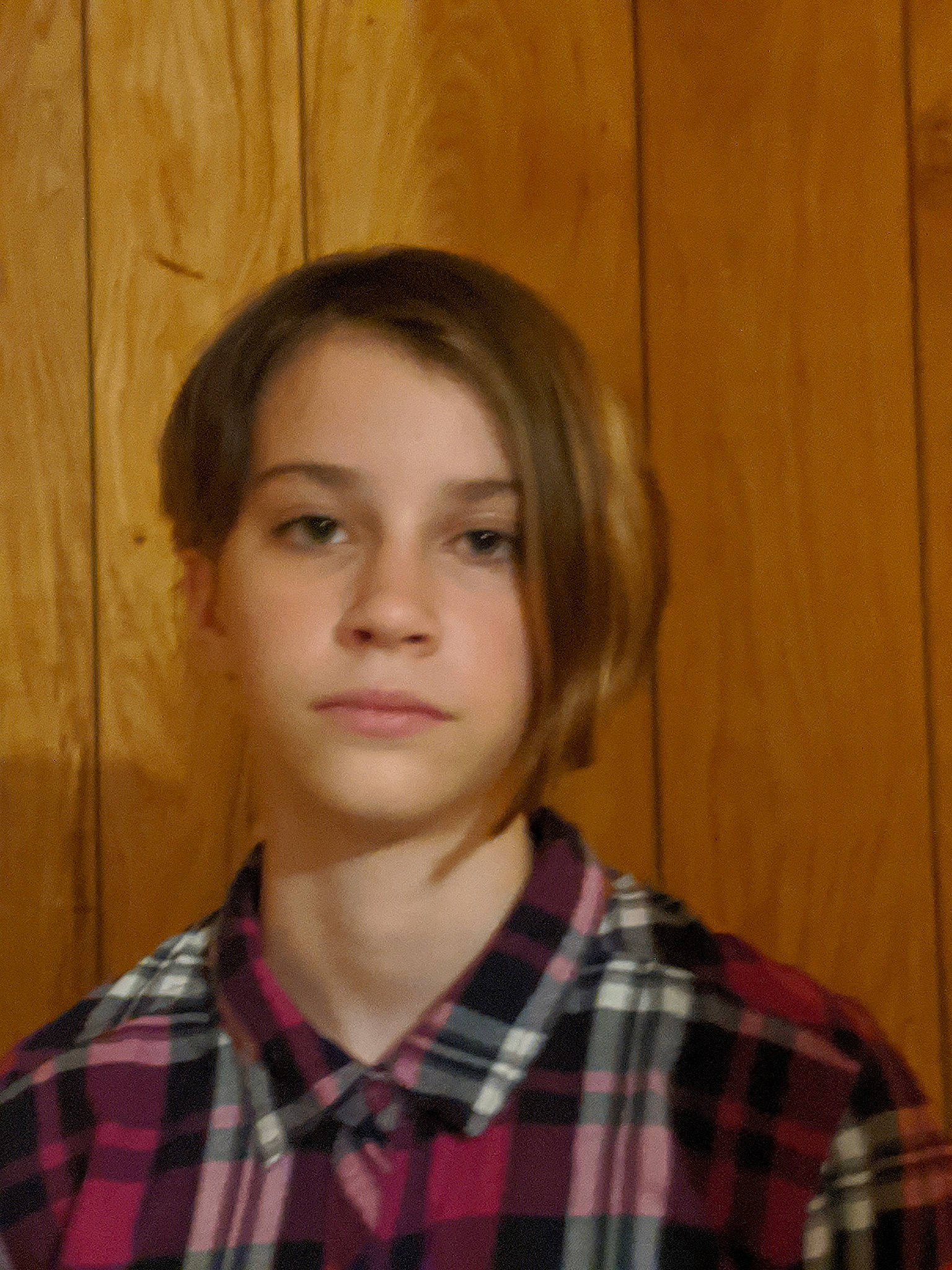 Audri is registered to the contest to win money with this photo: brown_hair, cheek, chin, design, eyebrow, face, forehead, hair, hairstyle, pattern, person, plaid, portrait, smile, tartan