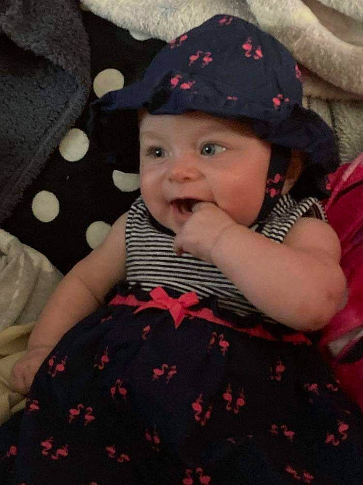 Angel joined the competition — help win amazing prizes! baby, baby_toddler_clothing, baseball_cap, cap, child, day_dress, fedora, happy, hat, head, headwear, lip, magenta, pattern, person, pink, skin, sleeve, smile, sun_hat