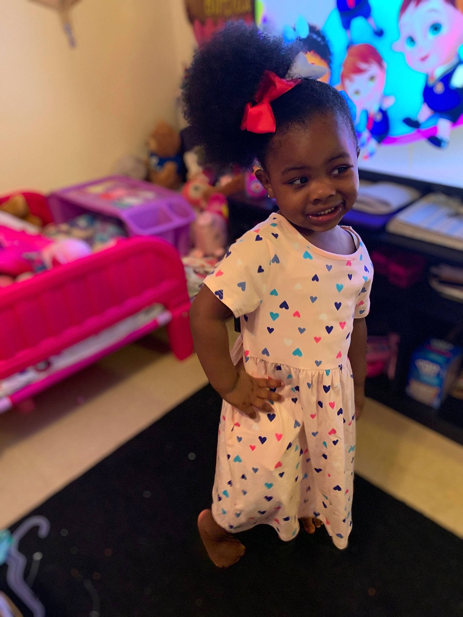 Amariana joined the competition — help win amazing prizes! beauty, child, comfort, event, floor, flooring, fun, happy, human_body, joy, leisure, magenta, mammal, morning, people, person, pink, purple, skin, smile