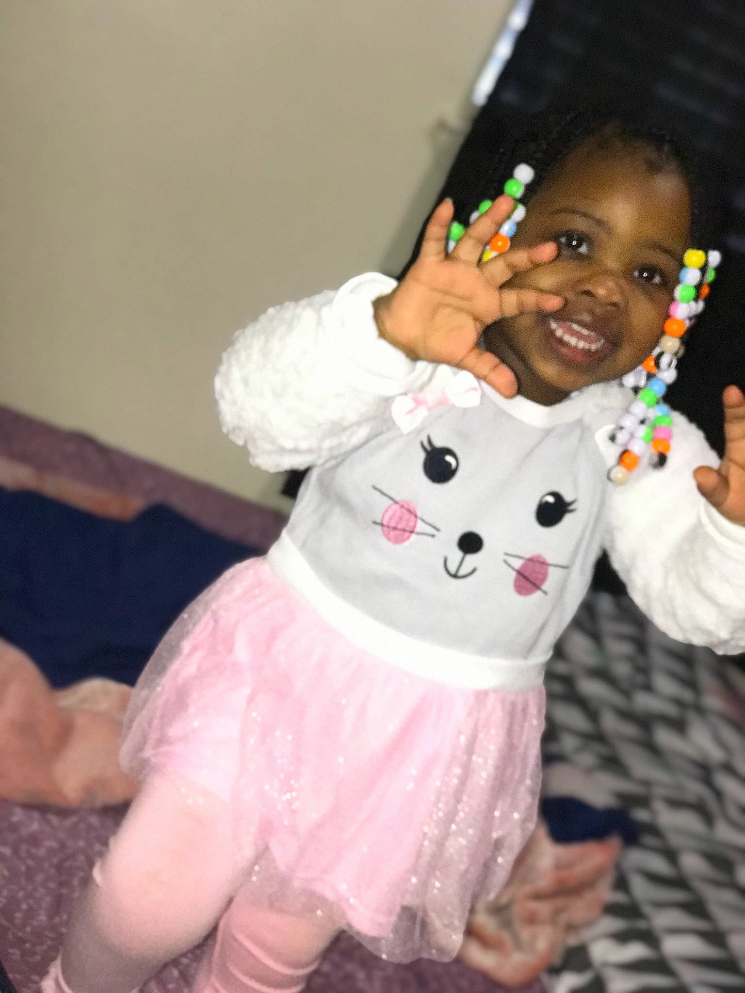Amariana joined the competition — help win amazing prizes! baby_toddler_clothing, child, child_model, costume, entertainment, event, fashion_design, fun, gesture, happy, joy, magenta, person, pink, play, sleeve, smile, thumb, toddler, tradition