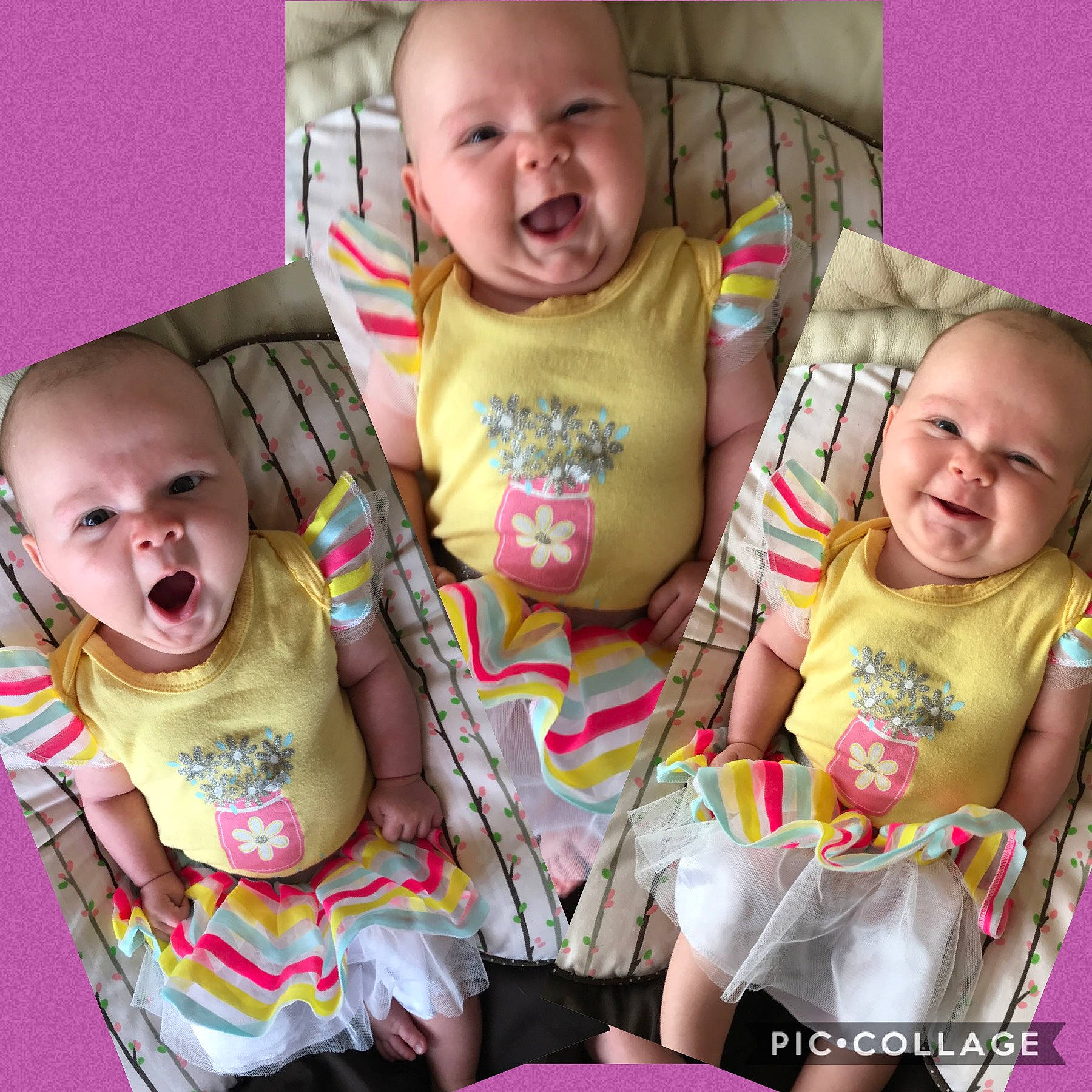 Aubrie joined the competition — help win amazing prizes! baby, baby_laughing, baby_toddler_clothing, child, cousin, facial_expression, family, happy, head, laugh, people, person, pink, product, sibling, smile, toddler
