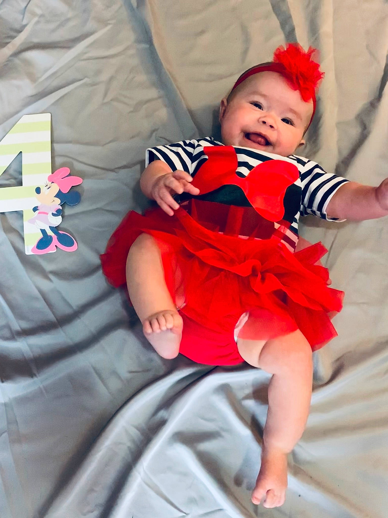 Madeleine joined the competition — help win amazing prizes! baby, baby_products, baby_toddler_clothing, child, costume, fun, leg, person, pink, product, red, sitting, skin, toddler