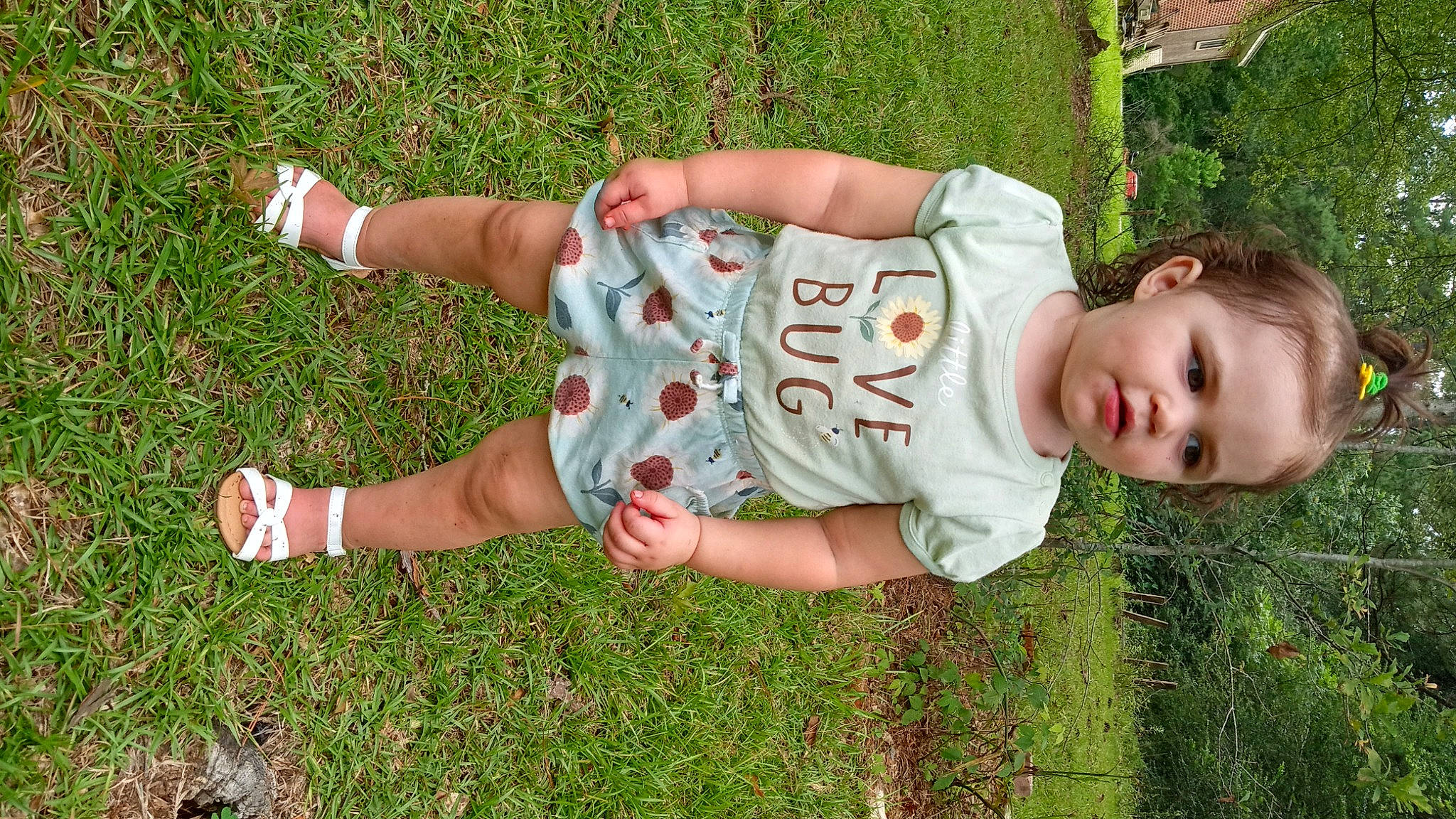 Chevelle joined the competition — help win amazing prizes! baby, baby_toddler_clothing, finger, fun, grass, grass_family, grassland, hand, happy, human_leg, joint, knee, lawn, meadow, pattern, people_in_nature, person, plant, sleeve, thigh