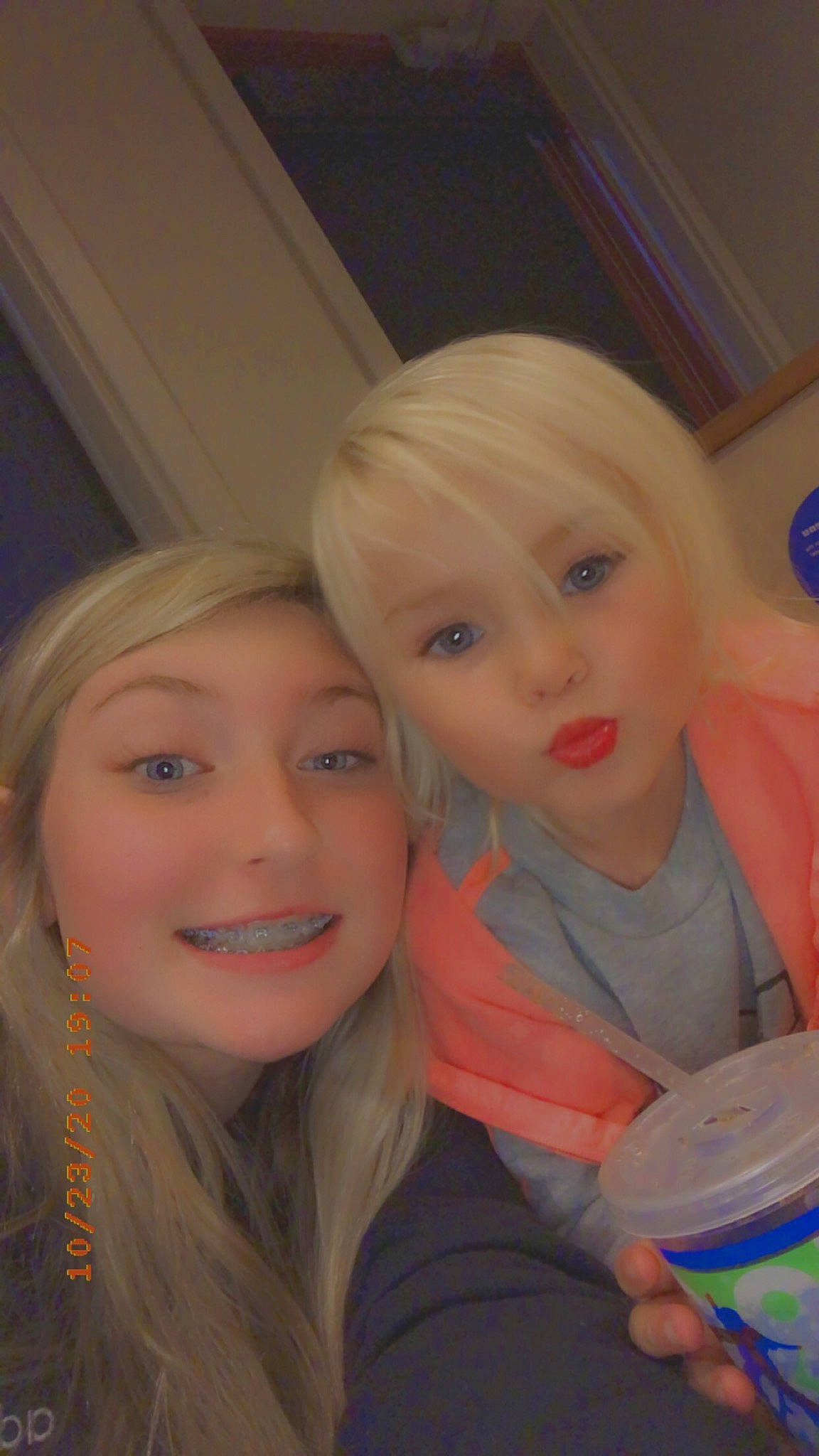 Rayleigh is registered to the contest to win money with this photo: blond, cheek, child, eye, face, fun, iris, joy, nose, person, selfie, skin, smile, toddler