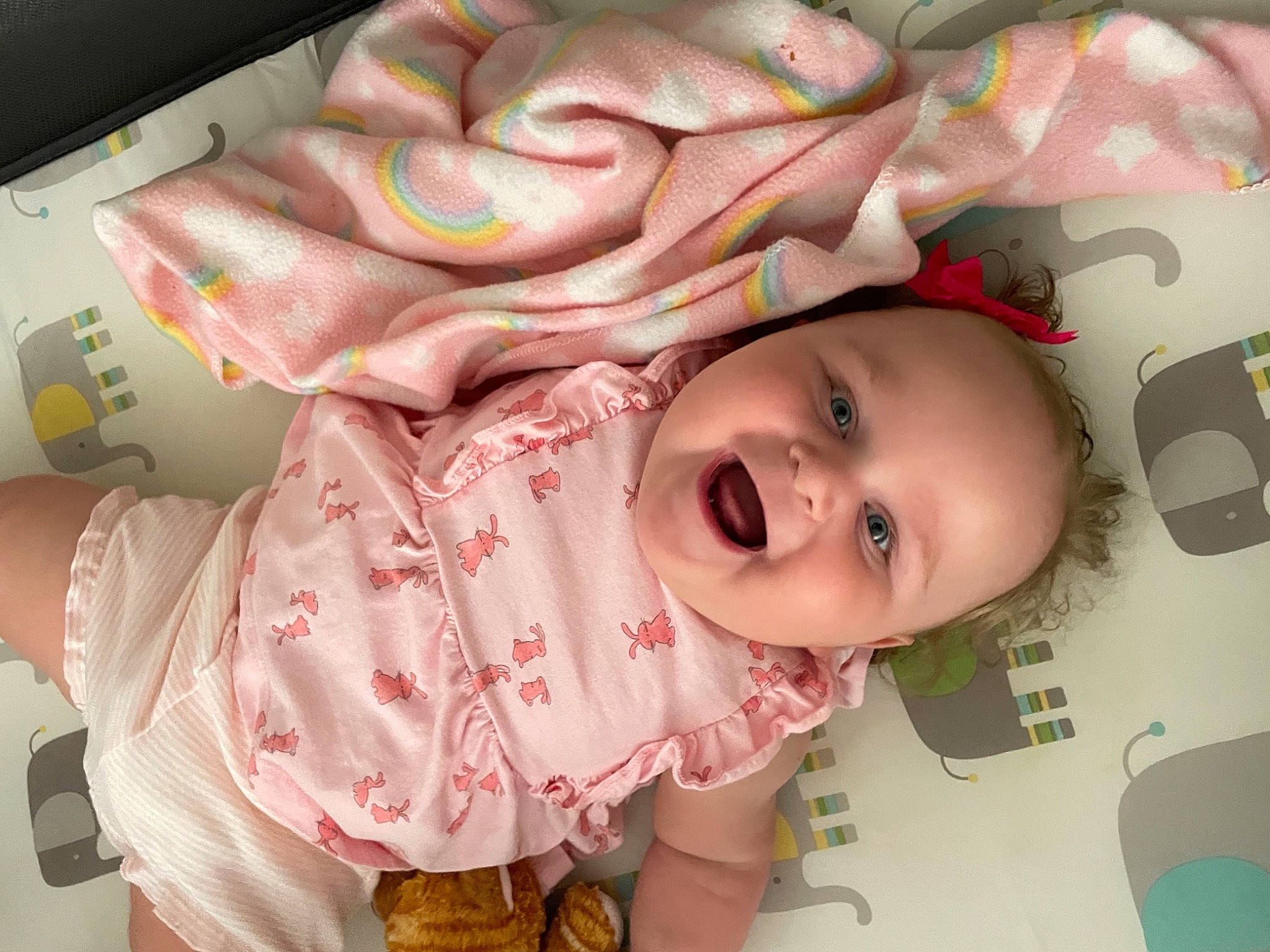 Zaylee joined the competition — help win amazing prizes! baby, baby_toddler_clothing, cheek, chin, eye, eyebrow, face, hair, head, human_body, iris, lip, mouth, nose, person, pink, product, skin, sleeve, smile