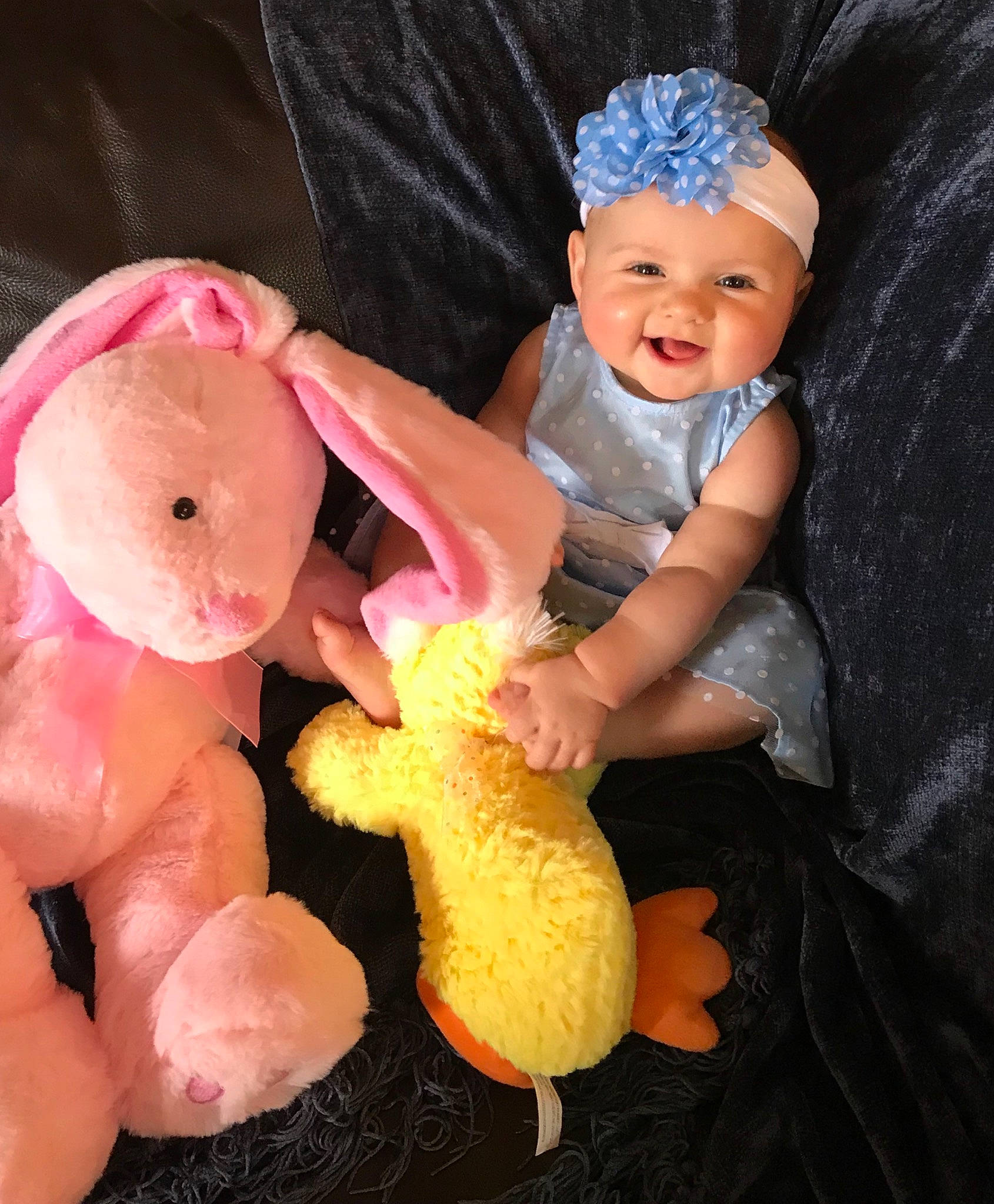 Raylynn joined the competition — help win amazing prizes! baby_toys, child, doll, joy, peach, person, pink, plush, stuffed_toy, textile, toddler, toy, wool