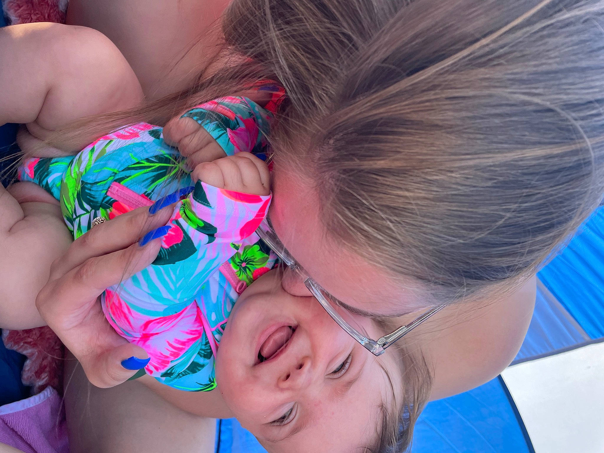 Nevaeha joined the competition — help win amazing prizes! beauty, blond, child, close_up, electric_blue, eyelash, eyewear, facial_expression, fun, hairstyle, happy, human_leg, interaction, joint, neck, organ, pattern, person, shoulder, skin