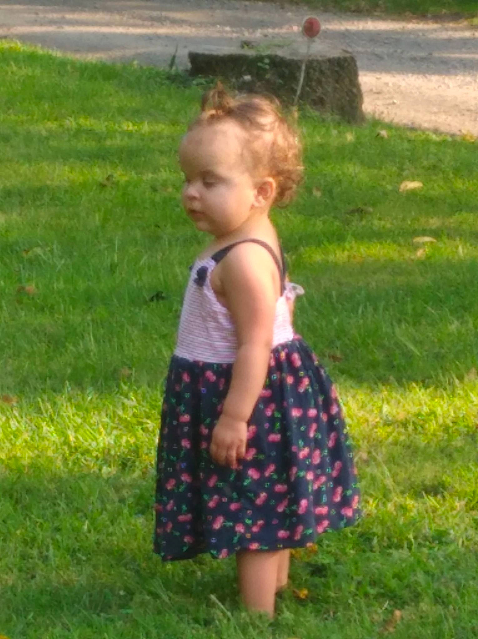 Thalia joined the competition — help win amazing prizes! baby_toddler_clothing, child, day_dress, fun, grass, grass_family, grassland, lawn, leaf, meadow, pattern, people_in_nature, person, plaid, plant, recreation, sleeve, tartan, toddler, trunk