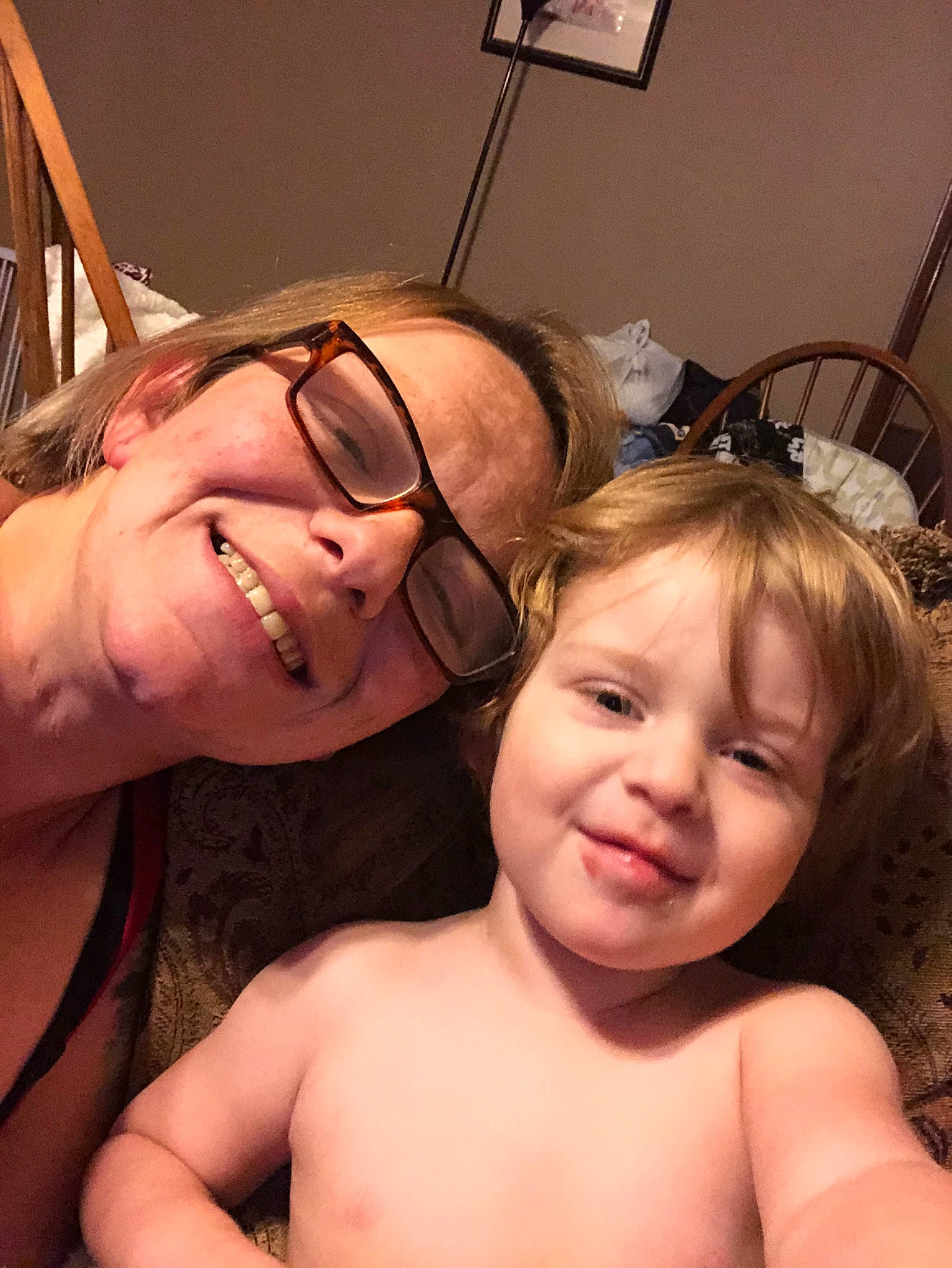 Ayden James joined the competition — help win amazing prizes! cheek, chest, child, daughter, fun, headwear, joy, mother, mouth, neck, person, selfie, smile, throat