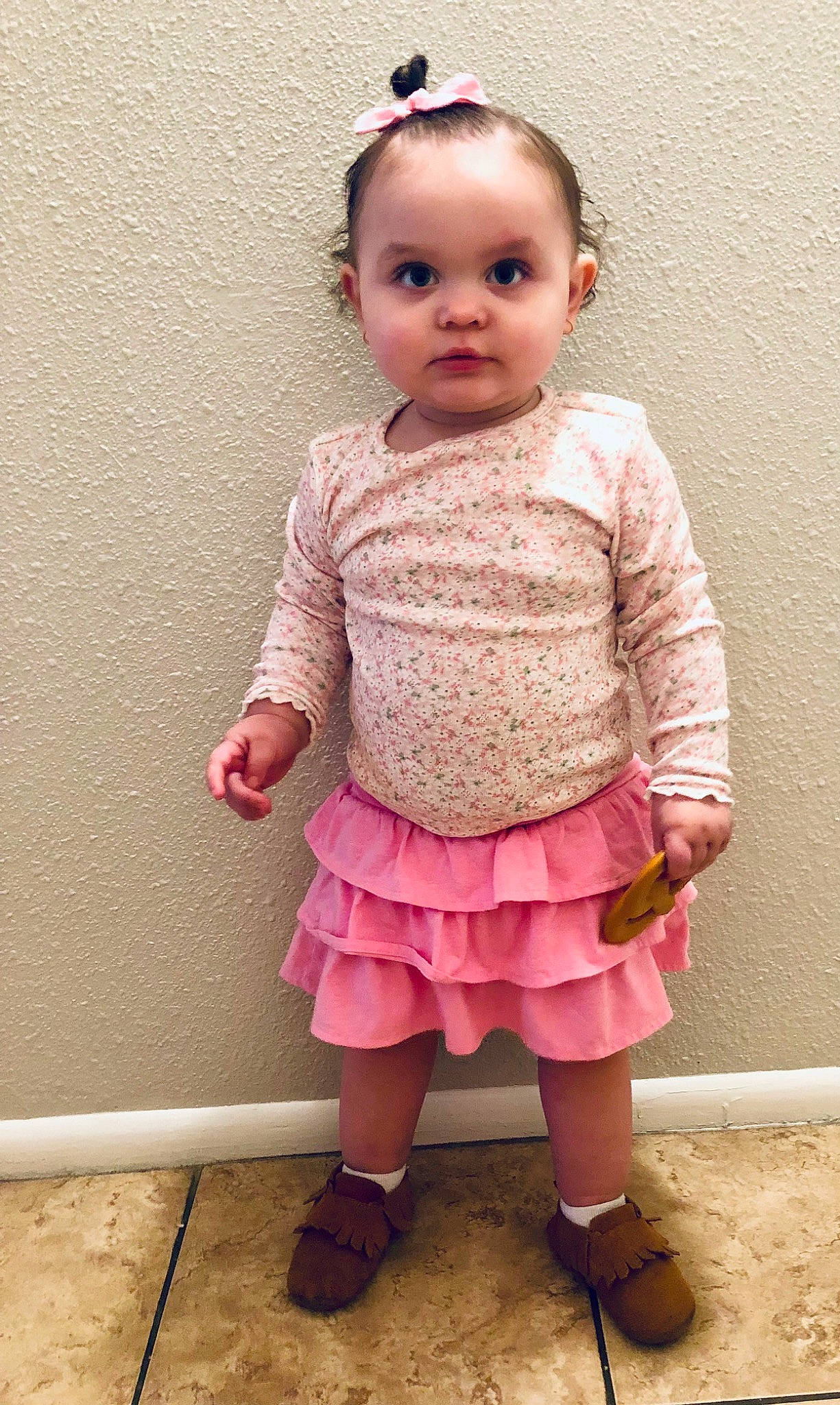 Emberlyn is registered to the contest to win money with this photo: baby_toddler_clothing, cheek, clothing, day_dress, embellishment, goggles, knee, lip, magenta, one_piece_garment, outerwear, pattern, person, pink, purple, skin, sleeve, sunglasses, t_shirt, toddler