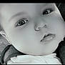 Hudson is registered to the contest to win money with this photo: baby, close_up, face, infant, black_and_white, eyes, lips, soft_texture, child, young, cute, portrait, expression, skin, head, innocence, monochrome, person, newborn, toddler