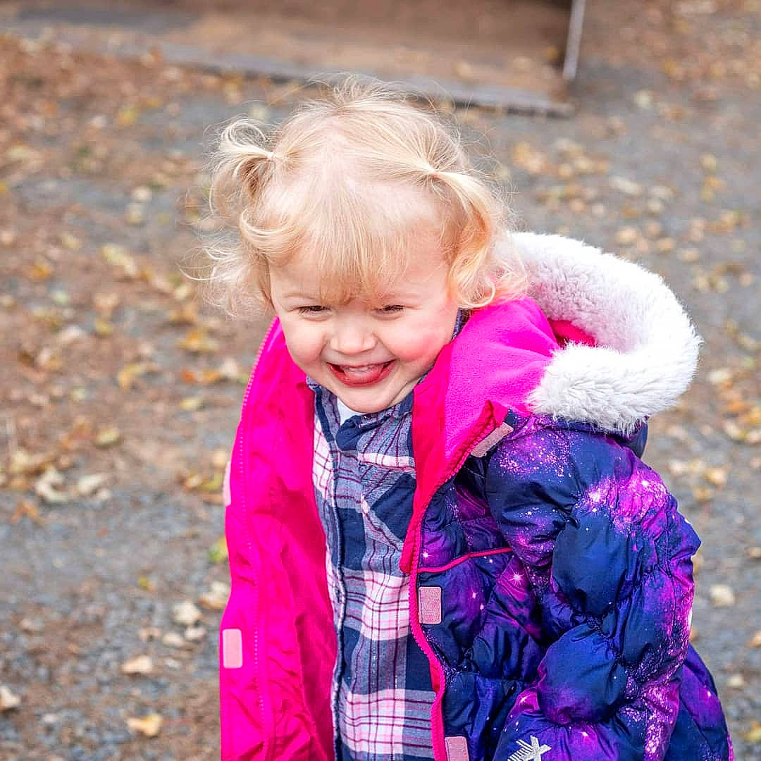 Aubree Ennis joined the competition — help win amazing prizes! child, design, face, iris, jacket, joy, leaf, outerwear, pattern, people, person, photography, pink, plaid, plant, play, purple, smile, tartan, textile