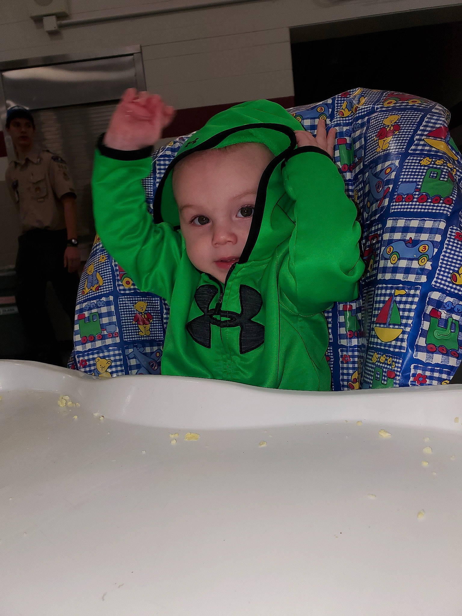 Caiden Ennis joined the competition — help win amazing prizes! child, green, outerwear, person, toddler, under_exposed