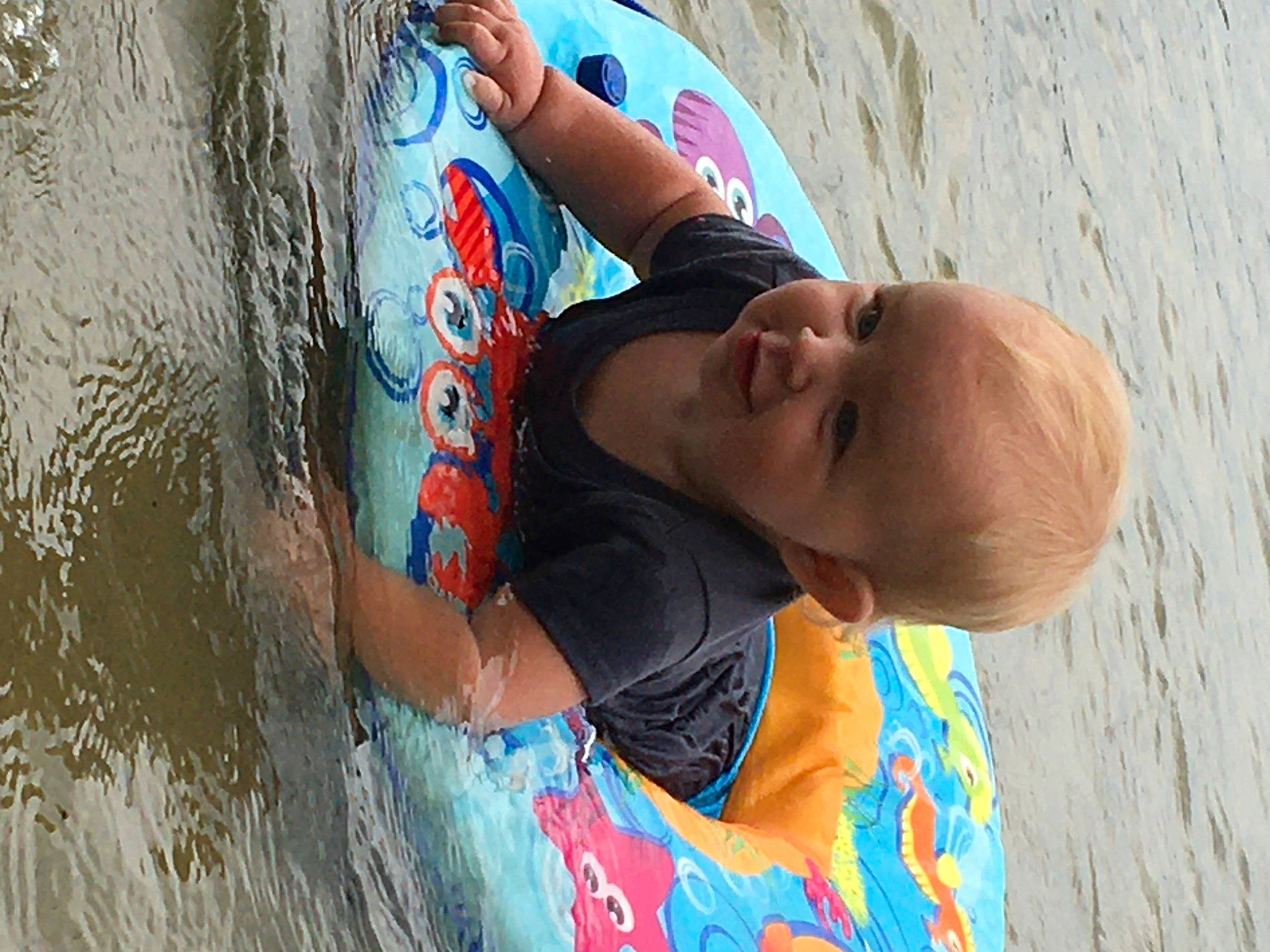 Ansley joined the competition — help win amazing prizes! adventure, azure, baby, body_of_water, child, elbow, fun, happy, joint, leisure, person, play, recreation, sand, skin, sport_climbing, t_shirt, toddler, tree, vacation