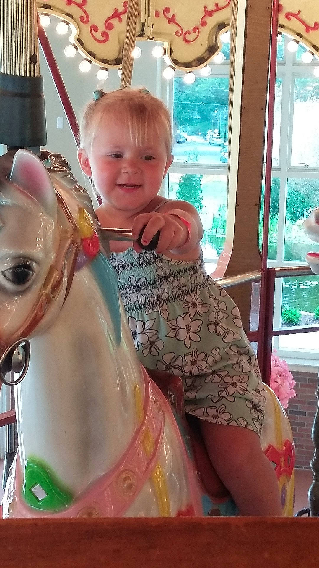 Al joined the competition — help win amazing prizes! amusement_park, amusement_ride, blond, child, fun, girl, hair, happiness, human_hair_color, person, pink, product, skin, smile, toddler
