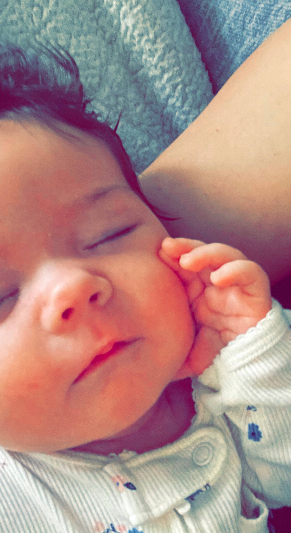 Rylie is registered to the contest to win money with this photo: baby, baby_toddler_clothing, cheek, child, comfort, ear, eyelash, finger, fun, gesture, hand, happy, lip, mouth, nail, nose, person, skin, smile, thumb