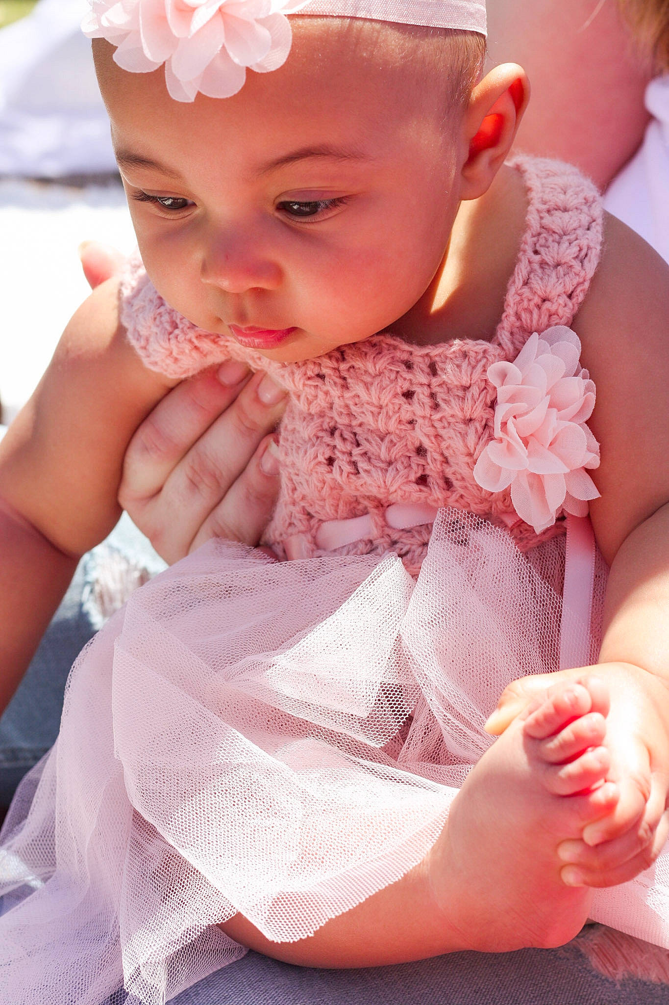 Klover joined the competition — help win amazing prizes! baby, baby_toddler_clothing, cheek, chin, dress, eye, eyelash, facial_expression, finger, gesture, hand, happy, head, headwear, human, iris, lip, neck, person, pink