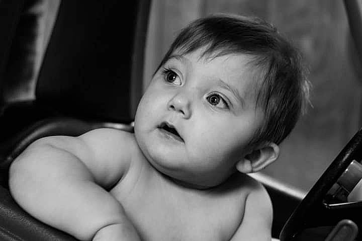 Ace is registered to the contest to win money with this photo: baby, black_and_white, cheek, ear, eye, eyebrow, eyelash, facial_expression, flash_photography, gesture, hair, happy, head, iris, jaw, lip, mouth, nose, person, skin