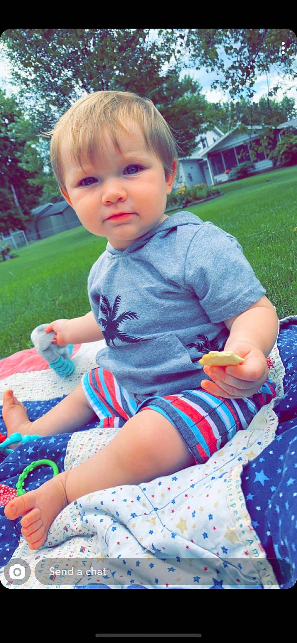 Kingston joined the competition — help win amazing prizes! baby, baby_toddler_clothing, child, cool, grass, leg, pattern, person, pink, play, recreation, sitting, smile, summer, toddler